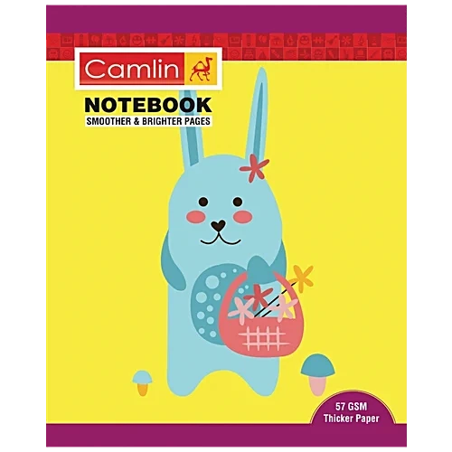 Camlin Small Soft Cover Four Lines Design Notebook - 164 Pages, 1 pc