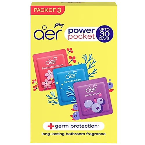 Godrej Aer Assorted Bathroom Fragrance, 10 g (Pack of 3)