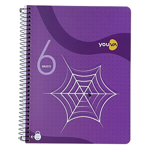 Navneet Youva Notebook - Ruled, Single Line, Spiral Bound, A4, 300 Pages, 6 Subjects, 1 pc