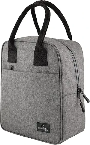 URBANFIX Insulated Lunch/Tiffin/Travel/Storage Bag | Leakproof Keeps Hot and Cold | Unisex Lunch Box Bag for Kids, Office, Picnic, School (Grey)