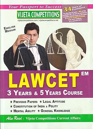 LAWCET Entrance Exam 2025 Special Book | 3 Years and 5 Years Course (English Medium) LAWCET Entrance Exam 2025 Special Book